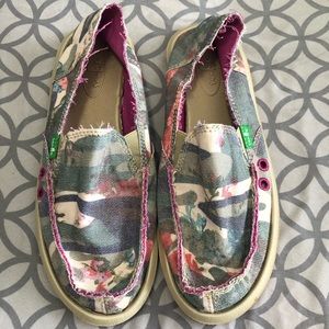 Colourful Sanuk loafers
